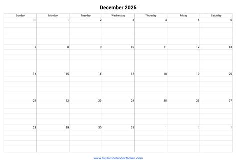 Free Printable Monthly Calendar With Lines Vertical And Horizontal Labels