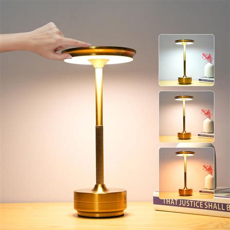 Lixada Rechargeable Cordless Table Lamp LED Battery Operated Light ...