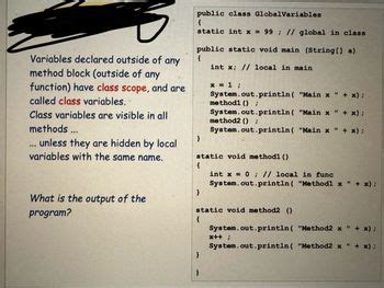 Image result for Declaring Variables Outside the Main Method
