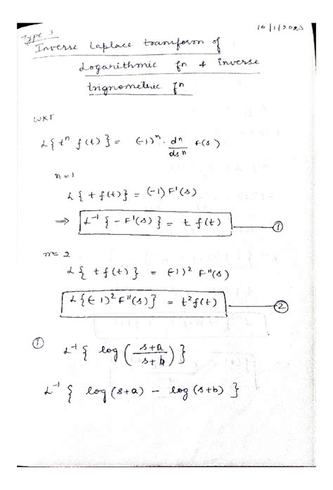 Module-1 maths Inverse Laplace transform - 3rd sem cse - Studocu