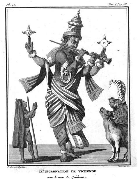 Illustrations of Hindu Gods from the book "Voyage aux Indes orientales ...