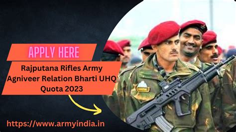 Rajputana Rifles Army Agniveer Relation Bharti UHQ Quota 2023 | Raj Rif ...