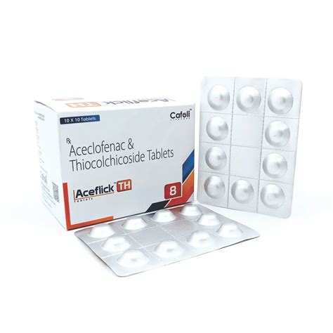 Aceflick TH8 Tablet (Aceclofenac 100mg + Thiocolchicoside 8mg)