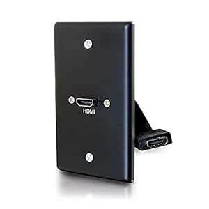 C2G HDMI Pass Through Single Gang Electrical Distribution Wall Plate ...