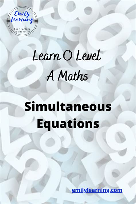 Image result for Simultaneous Equations O Level