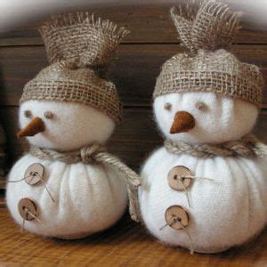 Burlap Snowman Decor Craft Class Ornament, Wildman Arts, Antigo, 19 ...