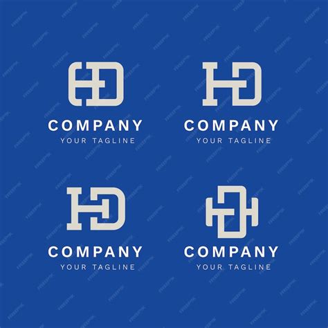 Flat design hd monogram logo | Premium Vector