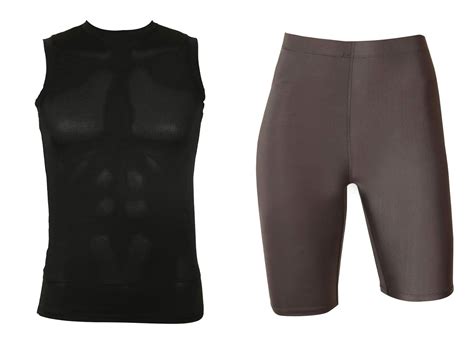 LYCOT Men's Cut Sleeve Plain Rashguard and Plain Short Black : Amazon ...