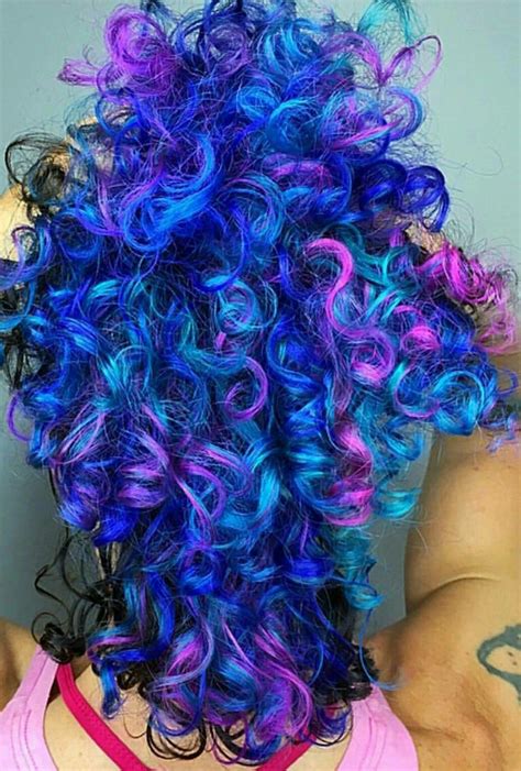 Purple And Blue Hair Dye Mixed - Short Hair Center