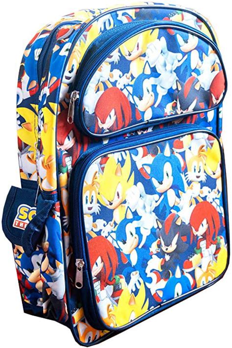 Buy Sonic and Friends All Over Print Large 16 Inch Polyester Backpack ...