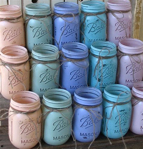 20+Mason+Jars+Ball+jars+Painted+Mason+Jars+by+TheShabbyChicWedding ...