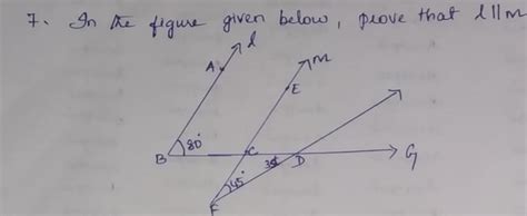 In the given figure prove that l is parallel to m - Brainly.in