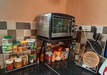 Indian Decor. 936600 Kitchen Rack 23.6inch Microwave Oven Stand Kitchen ...