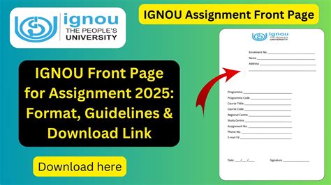 Image result for IGNOU Assignment Cover Page