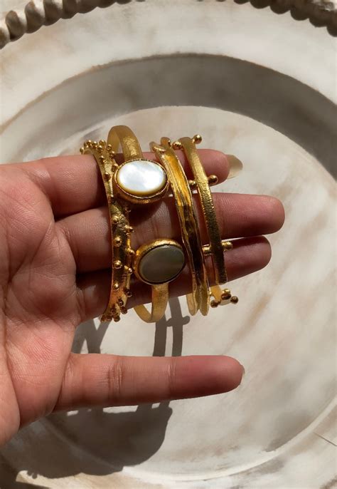 Buy MOP Hand stack – Elegant Gold Kada | BaalaJewels – Baalajewels