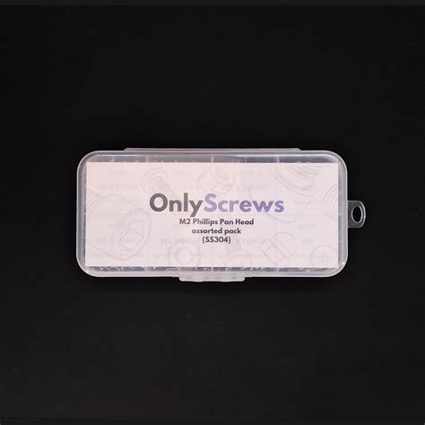 M2 Phillips Pan Head SS304 Assorted box – OnlyScrews