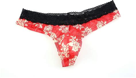 Buy Swbreety Men's Thongs Underwear Printed Flower G Strings Thong T ...