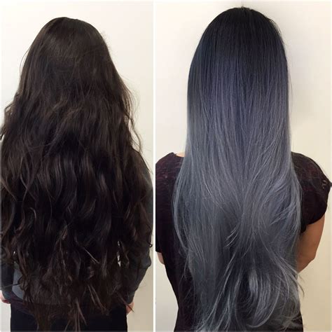 TRANSFORMATION: Steel Sombre | Silver hair color, Dark silver hair ...