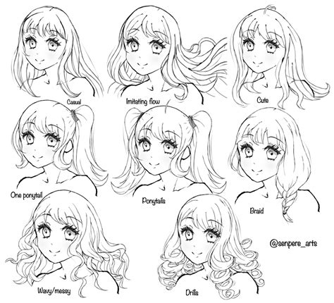 Braidied Drawing Anime Hairstyles