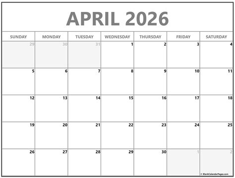 April 2026 calendar | free printable calendars