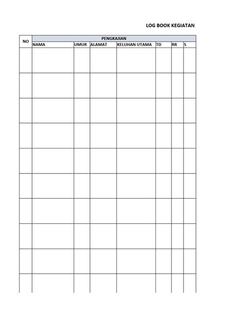 Image result for Log Book Format