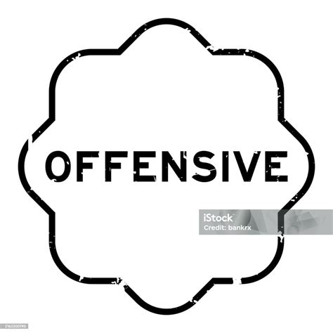 Grunge Black Offensive Word Rubber Seal Stamp On White Background Stock ...