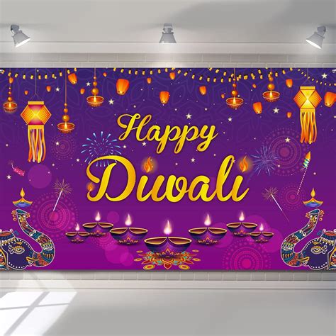 Happy Diwali Backdrop Banner Diwali Wall Backdrops Photography ...