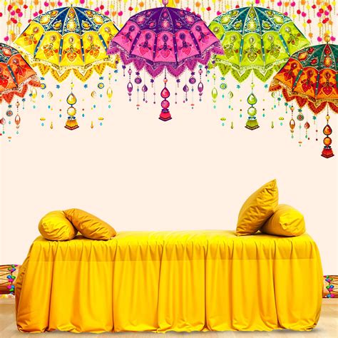 Party Propz Traditional Backdrop Cloth for Decoration - 1Pc Haldi ...
