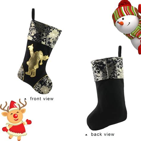 Buy WEWILL 18'' Luxury Gold Christmas Stockings Shiny Bag for Kids ...
