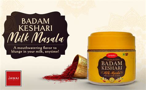 JAWAI Badam Keshari Milk Masala (100 gms) | Dryfruits based Healthy ...