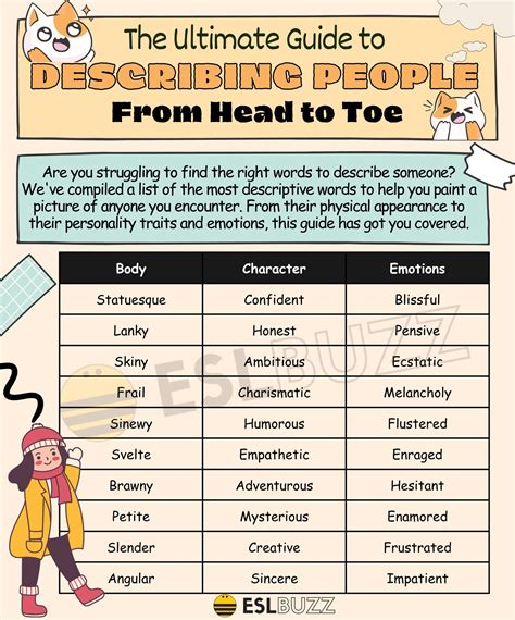 Adjectives To Describe People Worksheets For Kids