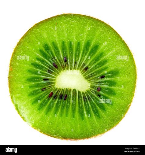 Kiwi fruit, isolated on white background. Cut of green sweet kiwi Stock ...