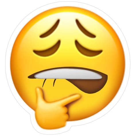 Lip Bite Emoji Sticker | Lip biting, Funny emoji faces, Cute emoji ...