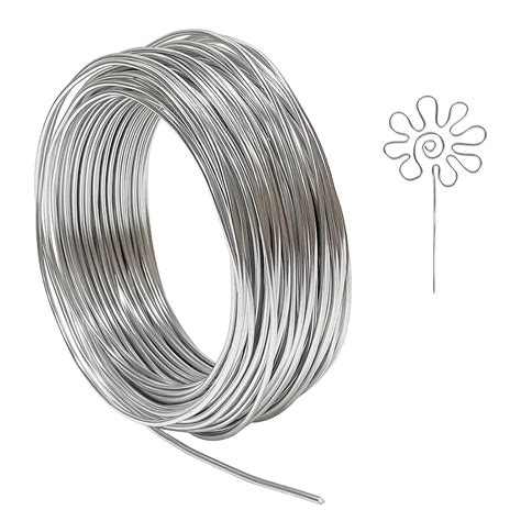 Tenn Well 12 Gauge Aluminum Wire, 100 Feet 2mm Bendable Metal Craft ...