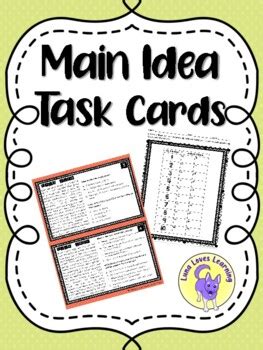 Main Idea Task Cards 的图像结果