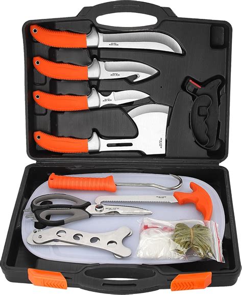 Amazon.com: NEW VIEW 15-Piece Hunting Knife Set for Deer Processing ...