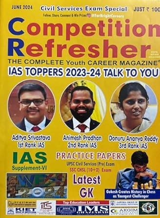 Buy Competition Refresher June 2024 - IAS Toppers 2023-24 Talk to you ...