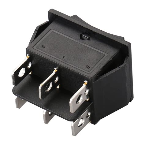 16A 250V DPDT Momentary Rocker Switch 6 Leg (Spring Action)