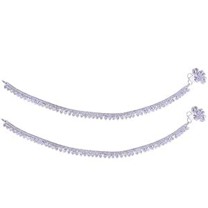 Silver Plated Indian Anklets Payal Gift For Her Gift For Wife Gift For ...