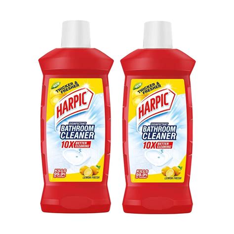 Harpic Bathroom Cleaner Liquid, Lemon - 1 Litre (Pack of 2) | New ...