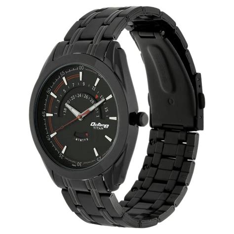 Buy Online Titan Quartz Analog Black Dial Metal Strap Watch for Men ...