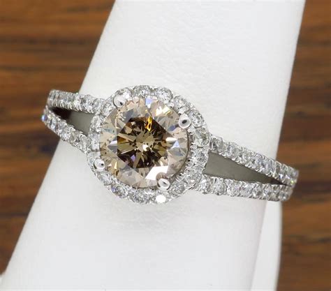 Chocolate Diamond Halo Engagement Ring at 1stDibs | chocolate diamond ...