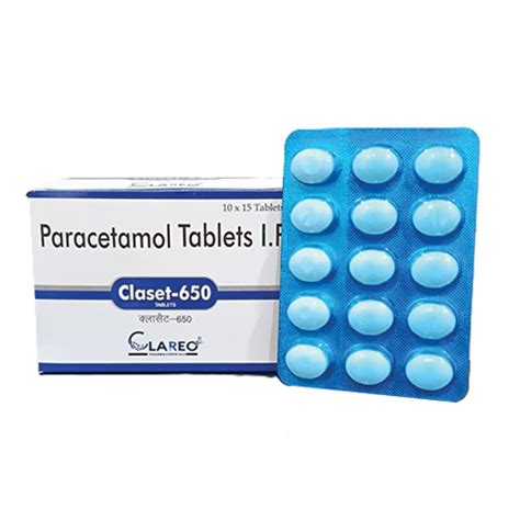 Claset 650 - Paracetamol Tablets I.P - Clareo Pharmaceuticals