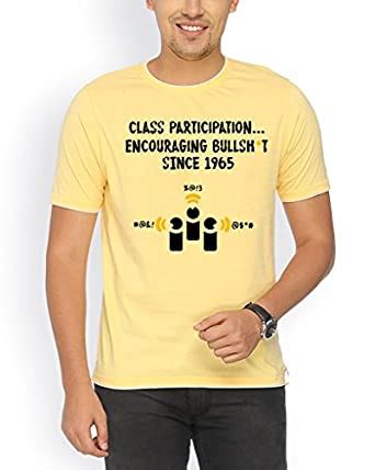 Buy Campus Sutra Yellow Rib Tshirt Class Participation - XX-Large (CS ...