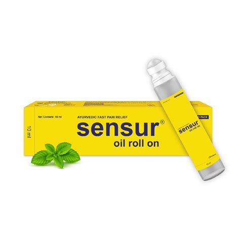 Sensur Natural and Ayurvedic Pain Relief Oil Roll On, 10ml (New Pack ...