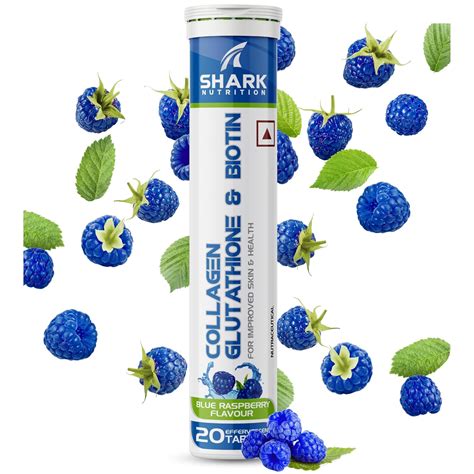 Shark Nutrition Collagen, L-glutathione with Biotin Effervescent ...