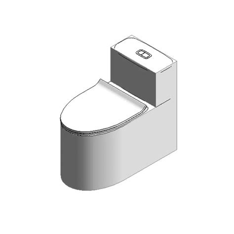 BIM objects - Free download! American Standard One-piece Toilet ...