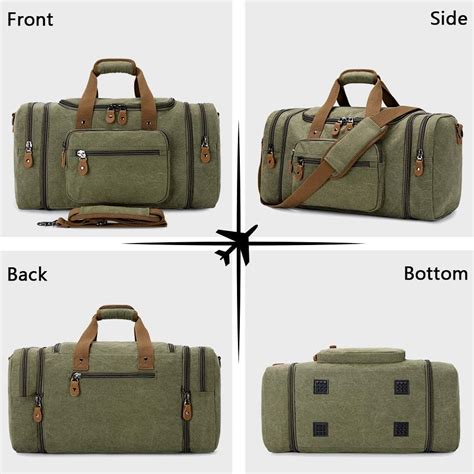 Expandable Canvas Holdall Bag for Men, 40L / 50L India | Ubuy