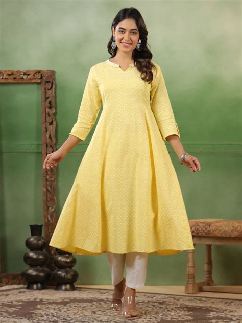 Span Yellow Mandarin Cotton Kurta Set – spanfashions