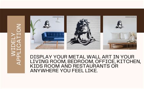 OVERSPREAD INTERIOR HUB Lord Shiva Metal Wall Art Decor For Home Decor ...